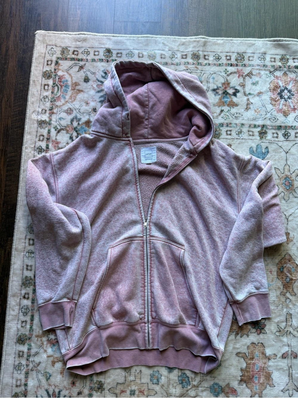 Reflex Pink Zip-Up Hooded Sweatshirt
